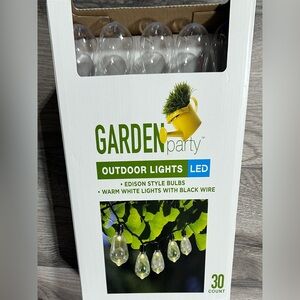 Outdoor LED Lights Edison Style Bulbs Warm White Lights With Black Wire